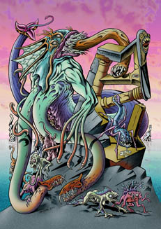 Spawn of Dagon pin-up illustration