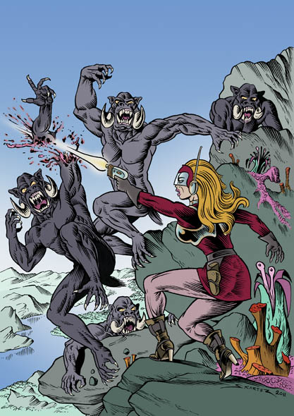 Ms Femismo - Front cover illustration for Fantastique #4 comic book