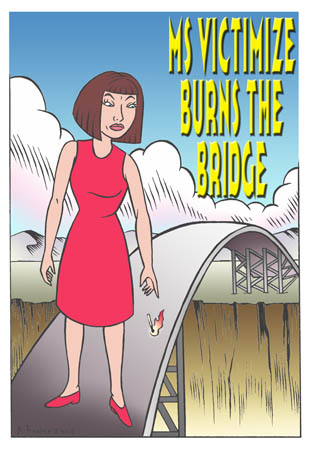 book cover - Ms Victimize Burns the Bridge