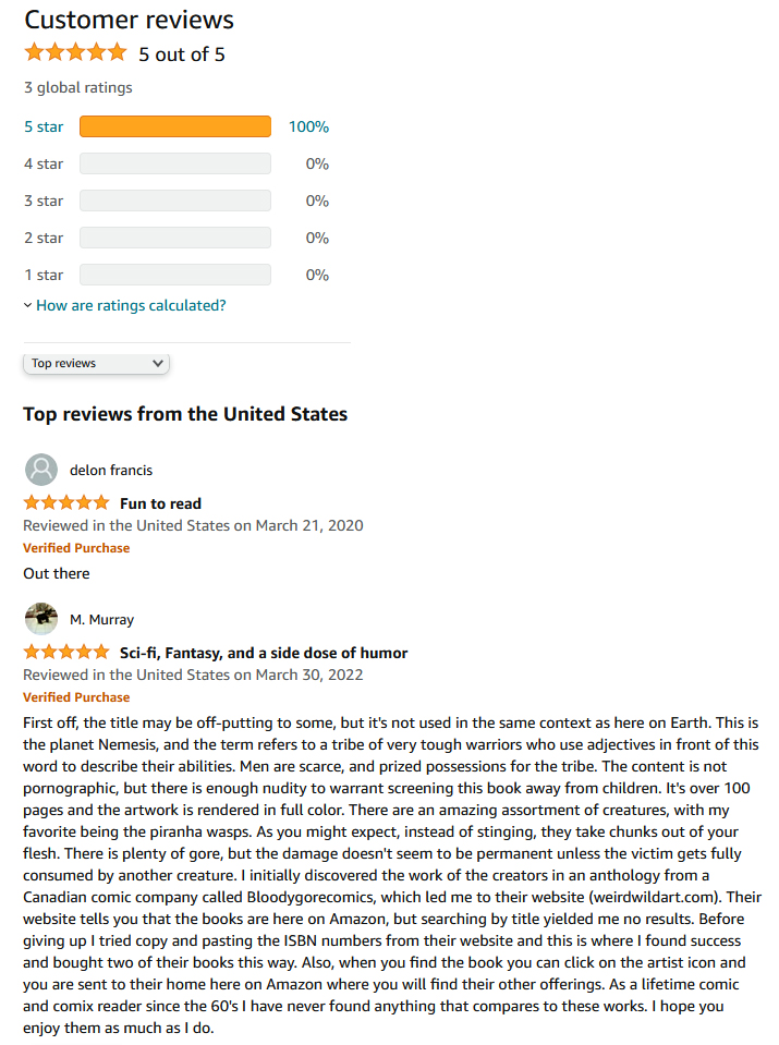Reviews on Amazon